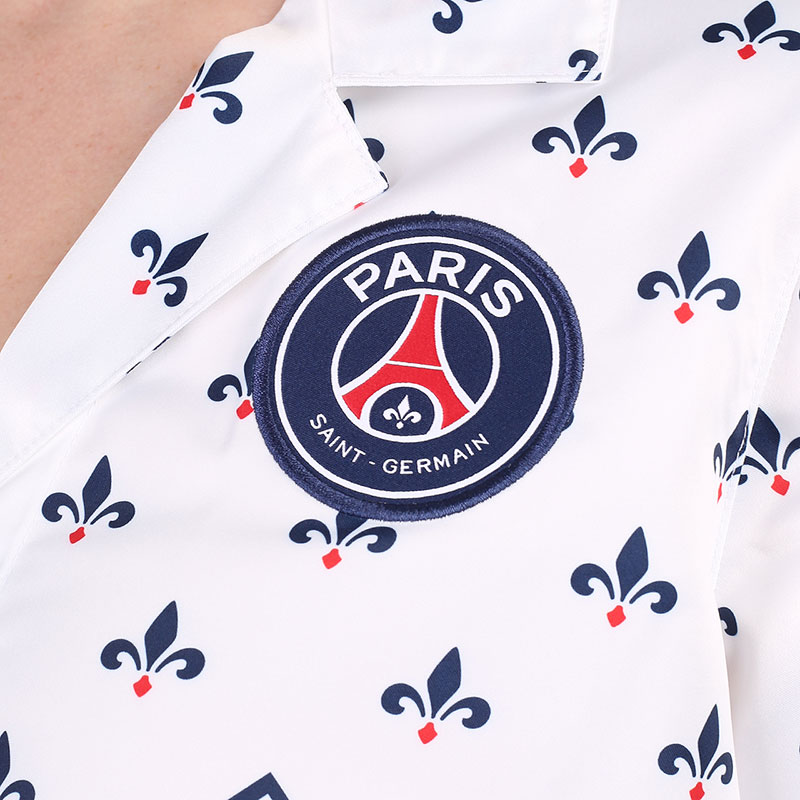 женская белая рубашка Jordan Paris Saint-Germain Women's Short-Sleeve Printed Top DC0451-100 - цена, описание, фото 2